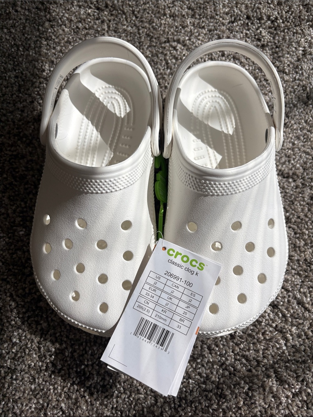 CROCS Kids' Classic Clog - White